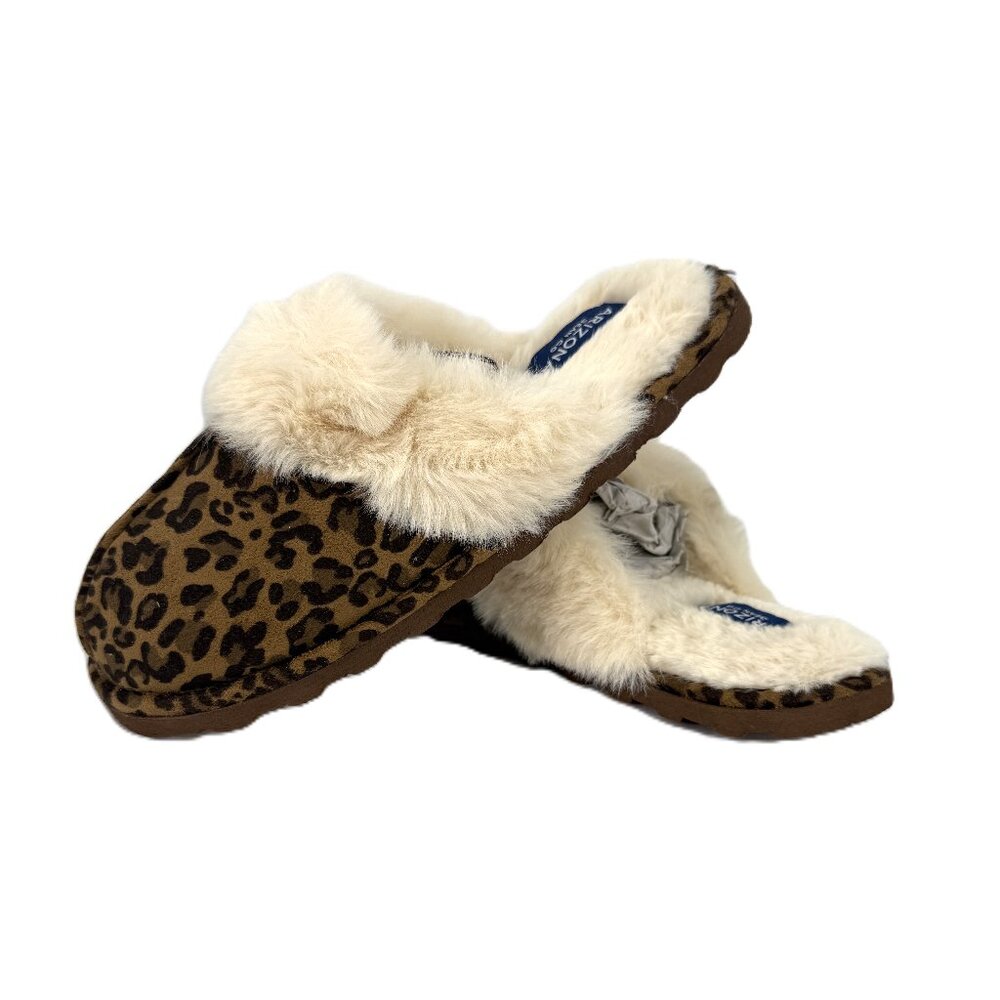 Arizona Jean Company Women's Leopard Slippers Size M-7/8